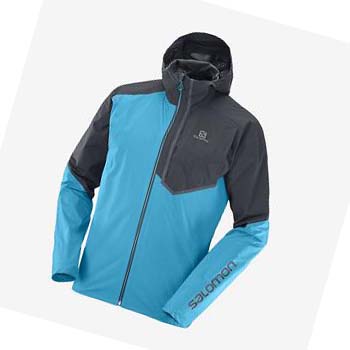 Salomon BONATTI TRAIL WATERPROOF Kabát Férfi Kék | HU 2347BEX